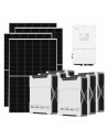 Three-phase photovoltaic kit 50050W 50kW Solis inverter 31.32kWh Weco EVO 5k3 lithium battery