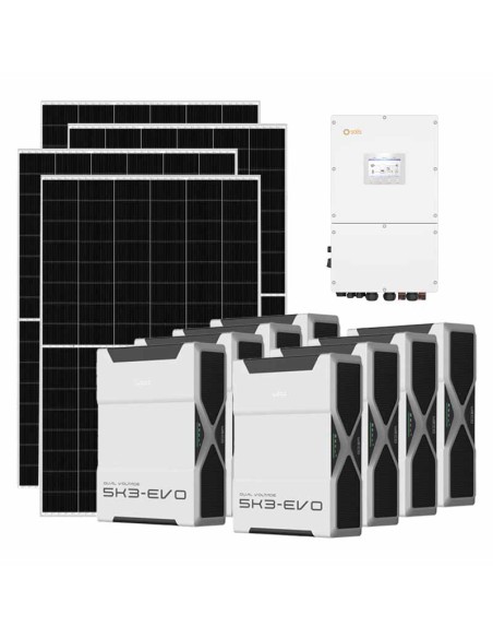 Kit fotovoltaico trifase 60060W inverter 60kW batteria al litio 41.76kWh Weco EVO 5k3