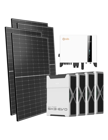 Three-phase photovoltaic kit 8000W 8kW Solis inverter 20.88kWh lithium battery Weco EVO 5k3