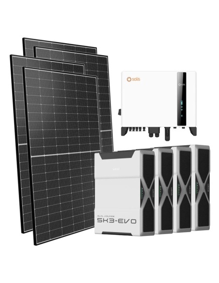 Three-phase photovoltaic kit 8000W 8kW Solis inverter 20.88kWh lithium battery Weco EVO 5k3