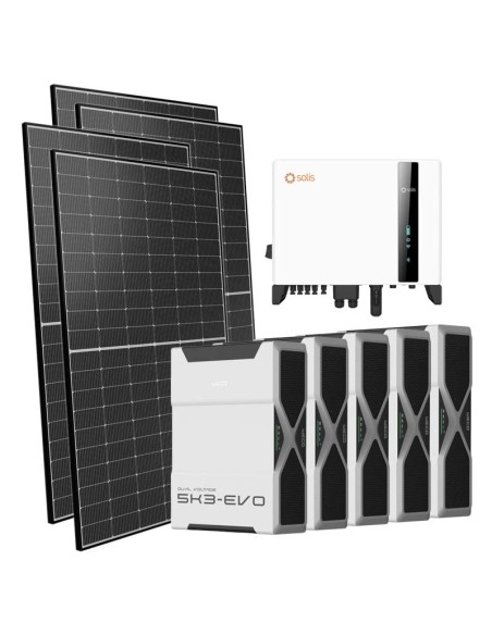 Three-phase photovoltaic kit 8000W 8kW Solis inverter 26.1kWh lithium battery Weco EVO 5k3