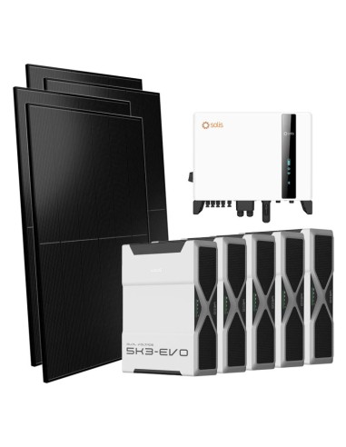 Three-phase photovoltaic kit 10000W 10kW Solis inverter 26.1kWh lithium battery Weco EVO 5k3