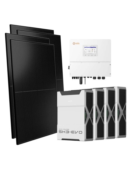 Trifase: vendita all'ingrosso Kit fotovoltaico trifase 12000W inverter 12kW Solis batteria al litio 20.88kWh Weco EVO 5k3