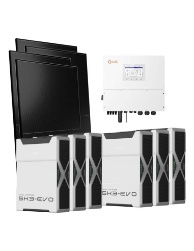 Three-phase photovoltaic kit 20000W 20kW Solis inverter 31.32kWh lithium battery Weco EVO 5k3