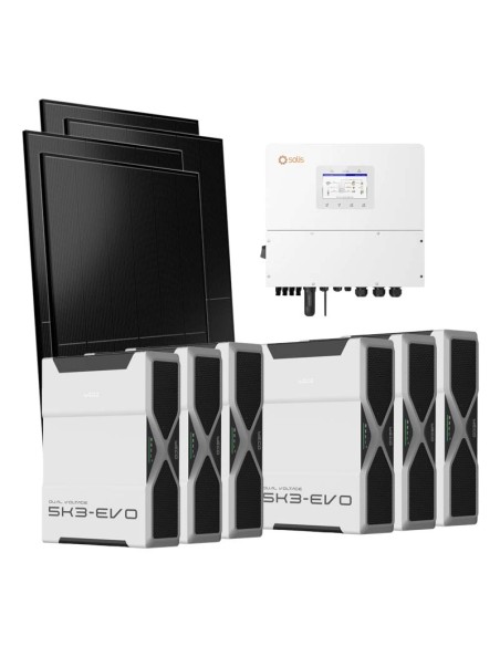 Trifase: vendita all'ingrosso Kit fotovoltaico trifase 20000W inverter 20kW Solis batteria al litio 31.32kWh Weco EVO 5k3