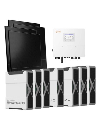 Three-phase photovoltaic kit 20000W 20kW Solis inverter 36.54kWh lithium battery Weco EVO 5k3