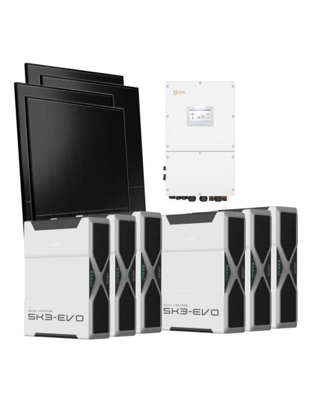 Trifase: vendita all'ingrosso Kit fotovoltaico trifase 30000W inverter 30kW Solis batteria al litio 31.32kWh Weco EVO 5k3