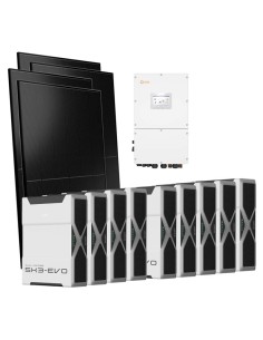 Three-phase photovoltaic kit 50000W 50kW Solis inverter 46.98kWh lithium battery Weco EVO 5k3