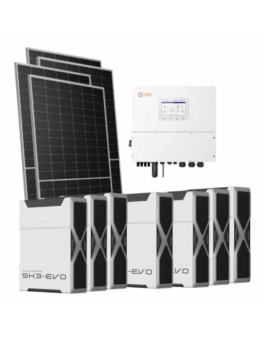 Trifase: vendita all'ingrosso Kit fotovoltaico trifase 20230W inverter 20kW Solis batteria al litio 36.54kWh Weco EVO 5k3