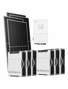 Three-phase photovoltaic kit 30940W 30kW Solis inverter 31.32kWh lithium battery Weco EVO 5k3