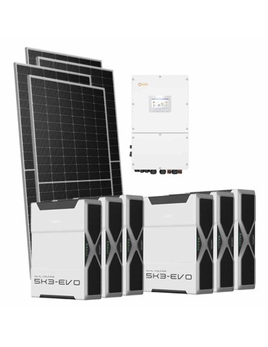 Three-phase photovoltaic kit 30940W 30kW Solis inverter 31.32kWh lithium battery Weco EVO 5k3