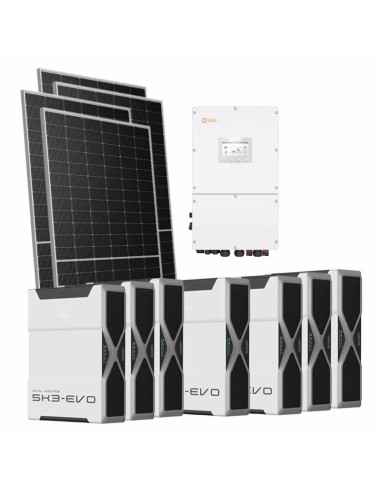 Three-phase photovoltaic kit 30940W 30kW Solis inverter 36.54kWh lithium battery Weco EVO 5k3