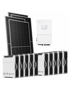 Three-phase photovoltaic kit 51170W 50kW Solis inverter 62.64kWh lithium battery Weco EVO 5k3