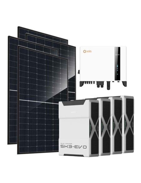 Trifase: vendita all'ingrosso Kit fotovoltaico trifase 5520W inverter 5kW Solis batteria al litio 20.88kWh Weco EVO 5k3