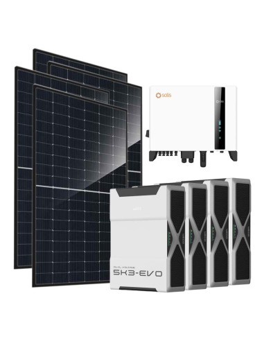 Trifase: vendita all'ingrosso Kit fotovoltaico trifase 6440W inverter 6kW Solis batteria al litio 20.88kWh Weco EVO 5k3
