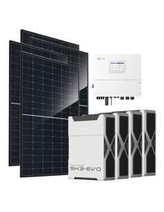 Three-phase photovoltaic kit 12880W 12kW Solis inverter 20.88kWh lithium battery Weco EVO 5k3