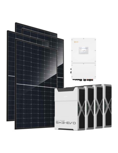 Trifase: vendita all'ingrosso Kit fotovoltaico trifase 30360W inverter 30kW Solis batteria al litio 20.88kWh Weco EVO 5k3