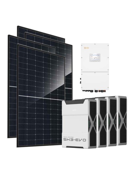 Three-phase photovoltaic kit 30360W 30kW Solis inverter 20.88kWh lithium battery Weco EVO 5k3