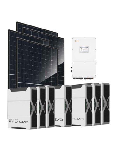 Trifase: vendita all'ingrosso Kit fotovoltaico trifase 30360W inverter 30kW Solis batteria al litio 36.54kWh Weco EVO 5k3