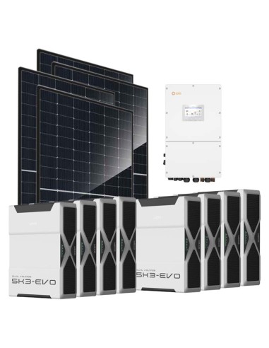 Three-phase photovoltaic kit 30360W 30kW Solis inverter 41.76kWh lithium battery Weco EVO 5k3