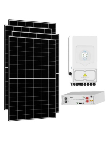 Monofase: vendita all'ingrosso Kit fotovoltaico monofase 6650W inverter 6kW batteria al litio 5.12kWh SE-G5.1 Pro-B Deye