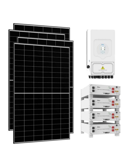 Single-phase photovoltaic kit 6650W 6kW inverter 20.48kWh lithium battery SE-G5.1 Pro-B Deye