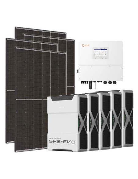Trifase: vendita all'ingrosso Kit fotovoltaico trifase 15300W inverter 15kW Solis batteria litio 26.1kWh Weco EVO 5k3