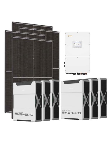 Trifase: vendita all'ingrosso Kit fotovoltaico trifase 15300W inverter 15kW Solis batteria litio 31.32kWh Weco EVO 5k3