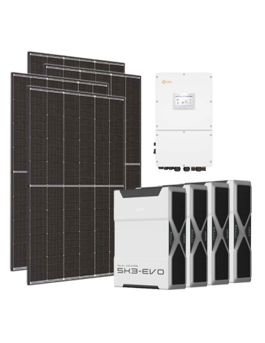 Trifase: vendita all'ingrosso Kit fotovoltaico trifase 30600W inverter 30kW Solis batteria litio 20.88kWh Weco EVO 5k3
