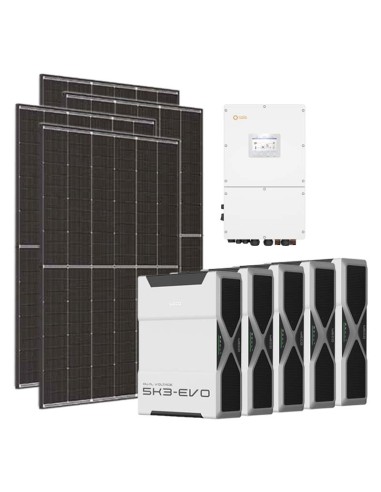 Trifase: vendita all'ingrosso Kit fotovoltaico trifase 30600W inverter 30kW Solis batteria litio 26.1kWh Weco EVO 5k3
