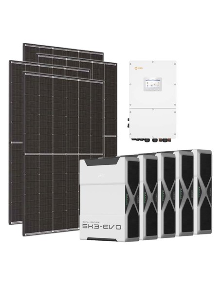 Trifase: vendita all'ingrosso Kit fotovoltaico trifase 30600W inverter 30kW Solis batteria litio 26.1kWh Weco EVO 5k3