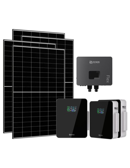 Monofase: vendita all'ingrosso Kit fotovoltaico monofase 6650W inverter 6kW IFL06 litio 15.36kWh Xcellent Renon Power