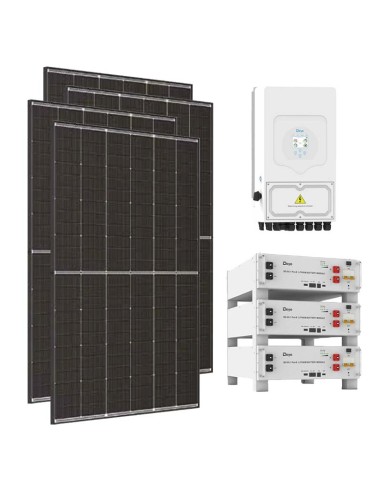 Monofase: vendita all'ingrosso Kit fotovoltaico monofase 6370W inverter 6kW batteria al litio 15.36kWh SE-G5.1 Pro-B Deye