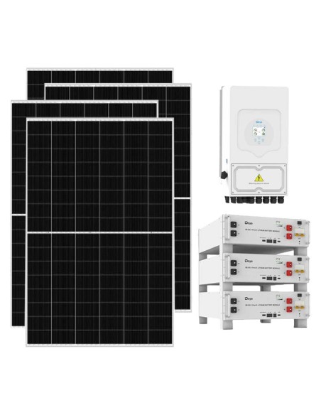 Monofase: vendita all'ingrosso Kit fotovoltaico monofase 6825W inverter 6kW batteria al litio 15.36kWh SE-G5.1 Pro-B Deye