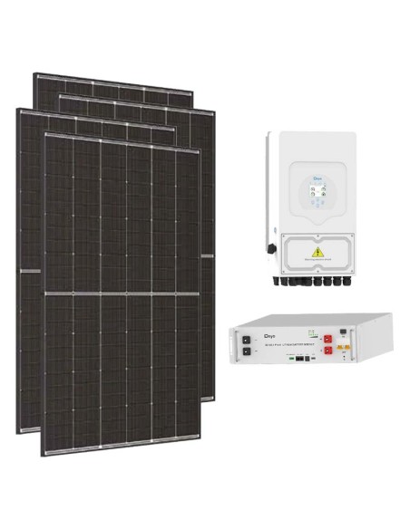 Monofase: vendita all'ingrosso Kit fotovoltaico monofase 6120W inverter 6kW batteria al litio 5.12kWh SE-G5.1 Pro-B Deye