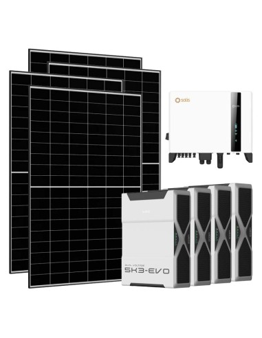 Three-phase photovoltaic kit 5700W 5kW Solis inverter 20.88kWh Weco EVO 5k3 lithium battery