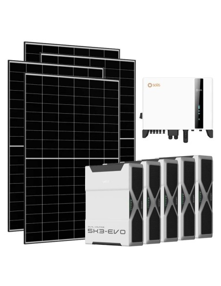 Trifase: vendita all'ingrosso Kit fotovoltaico trifase 6650W inverter 6kW Solis litio 26.1kWh Weco EVO 5k3