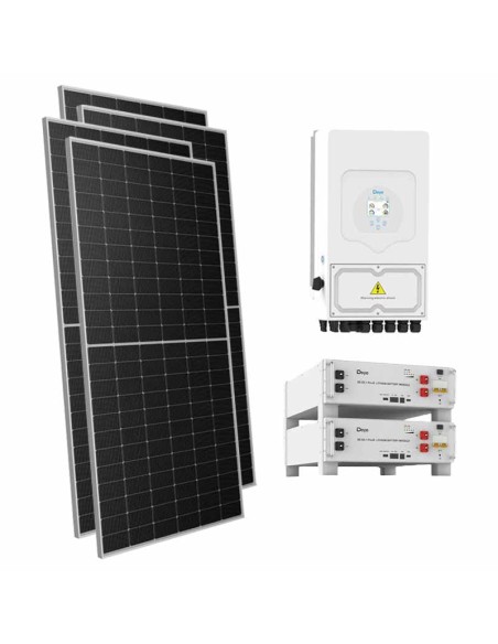 Kit fotovoltaico monofase 6545W inverter 6kW batteria al litio 10.24kWh SE-G5.1 Pro-B Deye