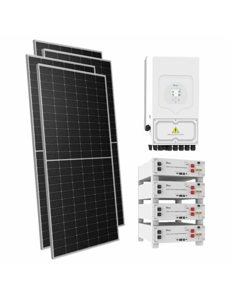 Single-phase photovoltaic kit 6545W 6kW inverter 20.48kWh lithium battery SE-G5.1 Pro-B Deye