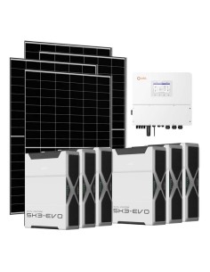 Three-phase photovoltaic kit 12350W 12kW Solis inverter 31.32kWh Weco EVO 5k3 lithium battery