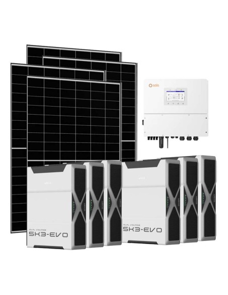 Trifase: vendita all'ingrosso Kit fotovoltaico trifase 12350W inverter 12kW Solis litio 31.32kWh Weco EVO 5k3
