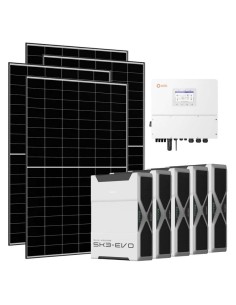 Three-phase photovoltaic kit 15200W 15kW Solis inverter 31.32kWh Weco EVO 5k3 lithium battery
