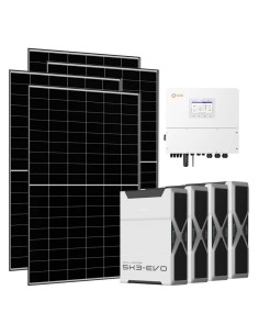 Three-phase photovoltaic kit 20900W 20kW Solis inverter 20.88kWh Weco EVO 5k3 lithium battery