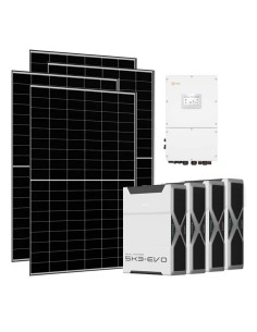 Trifase: vendita all'ingrosso Kit fotovoltaico trifase 30400W inverter 30kW Solis litio 20.88kWh Weco EVO 5k3