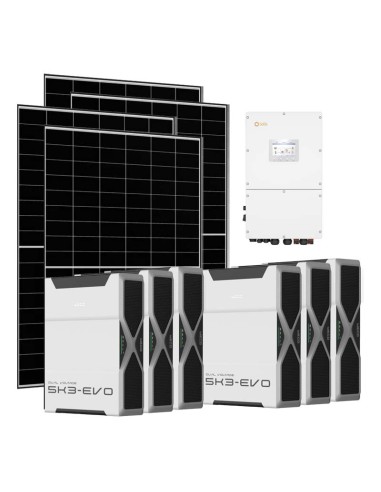 Three-phase photovoltaic kit 30400W 30kW Solis inverter 31.32kWh Weco EVO 5k3 lithium battery