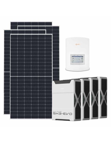 Monofase: vendita all'ingrosso Kit fotovoltaico monofase 5265W inverter 5kW Solis litio 20.88kWh Weco EVO 5k3