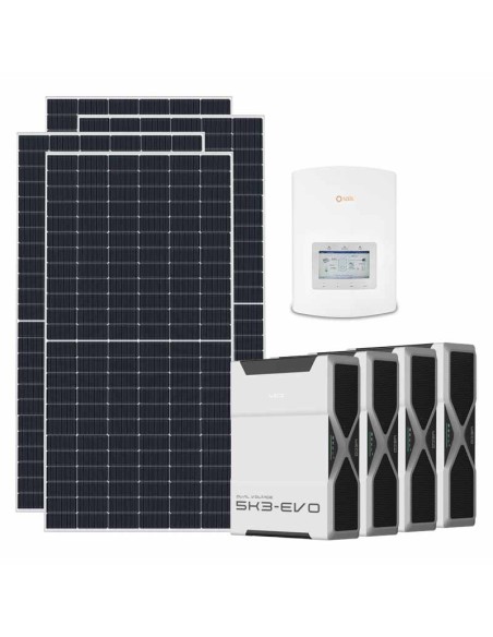 Single-phase photovoltaic kit 5265W 5kW Solis inverter 20.88kWh Weco EVO 5k3 lithium battery
