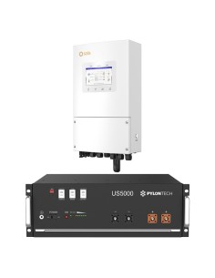 Single-phase storage system 4.6kW Solis inverter Pylontech US5000 4.8kWh lithium storage