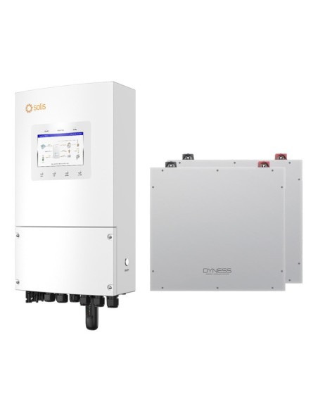 Solis con Dyness: vendita all'ingrosso Sistema di accumulo monofase inverter 4.6kW Solis accumulo litio 10.24kWh Dyness DL5.0C