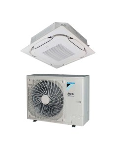 Daikin: vendita all'ingrosso Condizionatore monofase cassetta a 4 vie Daikin Round Flow monosplit 24000 BTU classe A++/A+ inv...